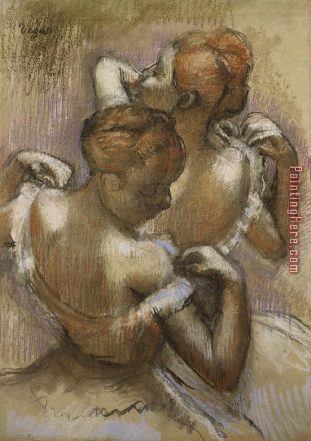 Edgar Degas Two Dancers Adjusting their Shoulder Straps